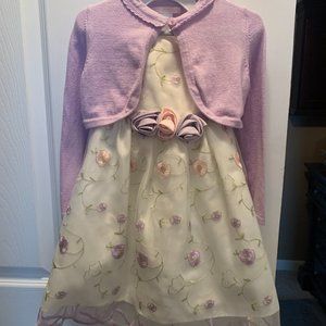 Girls Dress with Cardigan